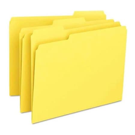 Smead Smead File Folders, 1/3 Cut Top Tab, Letter, Yellow, 100/Box 12943